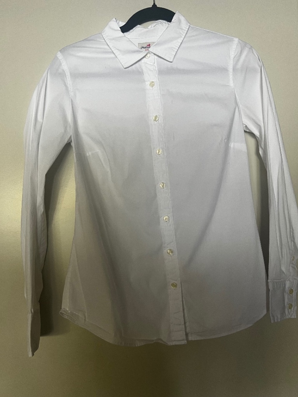 Vintage 90s J.Crew Haberdashery White Stretch Cotton Button Down Shirt XS